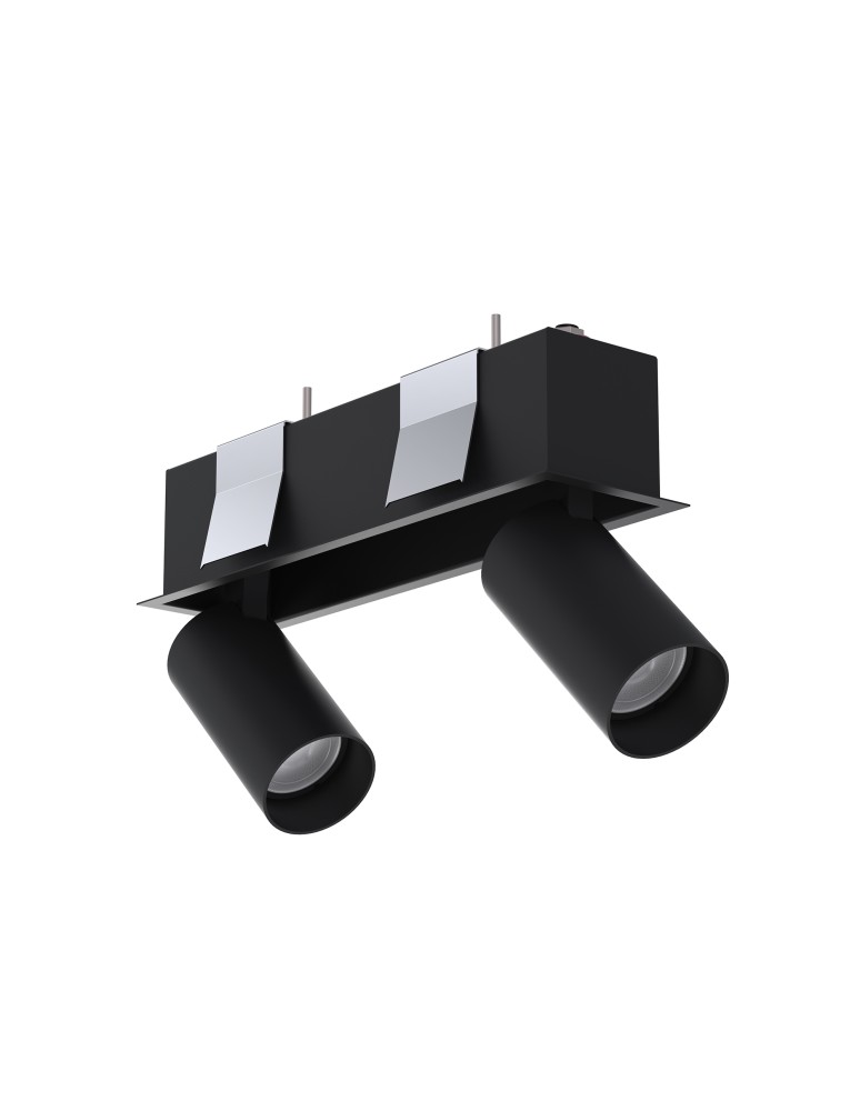 Recessed ceiling spotlights - Nowodvorski MONO DEEP Flush Mounted Spot Max wattage 10W only LED GU10 Black 10460 - product kolory-swiatla.pl 1