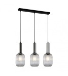 Pendant lamps on a strip - Italux Antiola 3xE27 Pendant Nickel PND-5588-3M-SC+CL - product 1