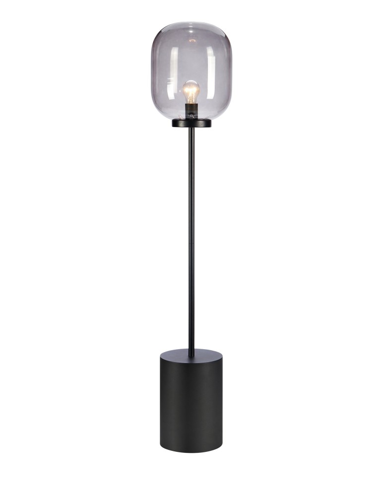 Loft floor lamps - industrial - Markslojd BROOKLYN 1L Floor E27 1x40W black/smoke 108425 - product kolory-swiatla.pl 1