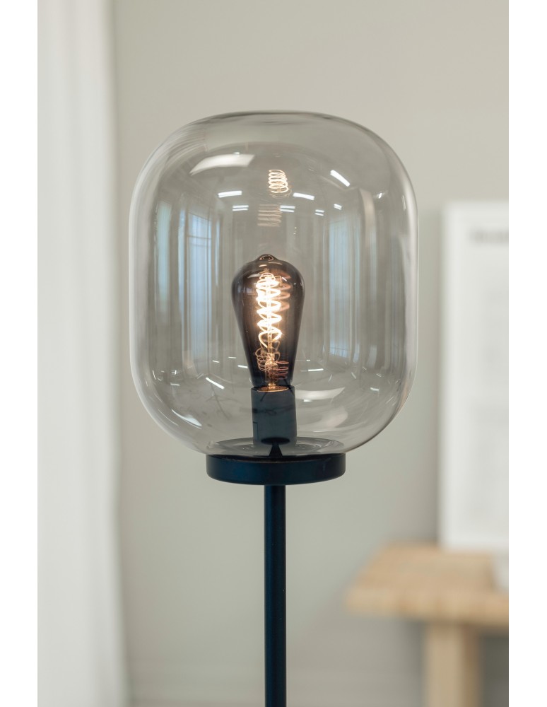 Loft floor lamps - industrial - Markslojd BROOKLYN 1L Floor E27 1x40W black/smoke 108425 - product kolory-swiatla.pl 3