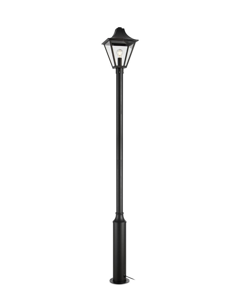 Markslojd GARDEN24 lamps - Markslojd GARDEN 24 POSTLAMP LED 1x3W 3000K IP44 black/transparent 108171 - product kolory-swiatla.pl 1