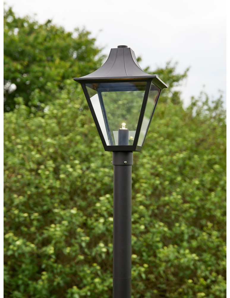 Markslojd GARDEN24 lamps - Markslojd GARDEN 24 POSTLAMP LED 1x3W 3000K IP44 black/transparent 108171 - product kolory-swiatla.pl 3