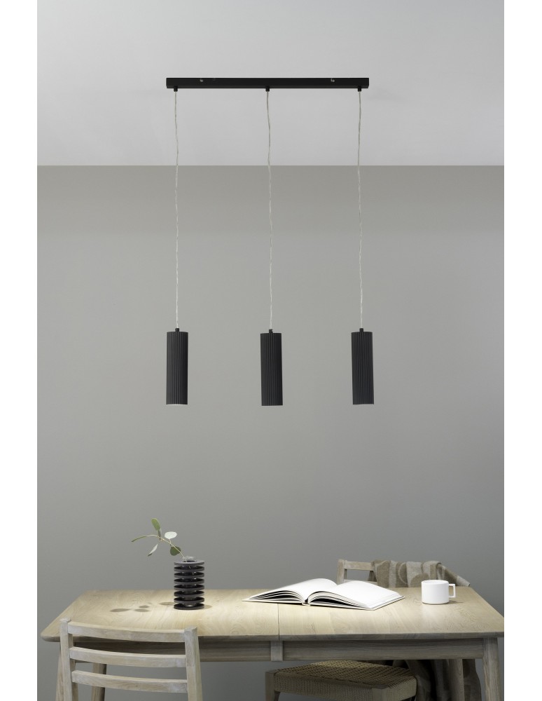 Pendant lamps on a strip - Markslojd COSTILLA Pendant GU10 3x7W grey 108473 - product kolory-swiatla.pl 2