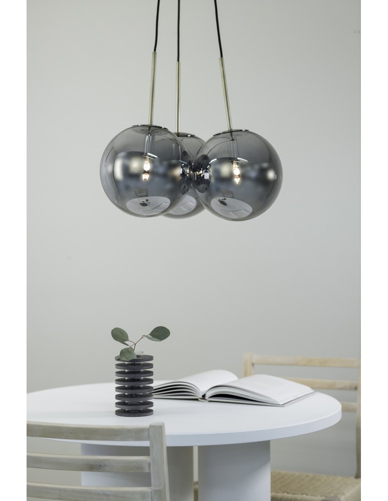 Pendant lamps - Markslojd DIONE Pendant E14 3x40W antique gold/smoke 108417 - product kolory-swiatla.pl 3