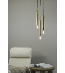Pendant lamps bulbs - Markslojd SENCILLO Pendant E27 3x40W gold/brass 108436 - product 2
