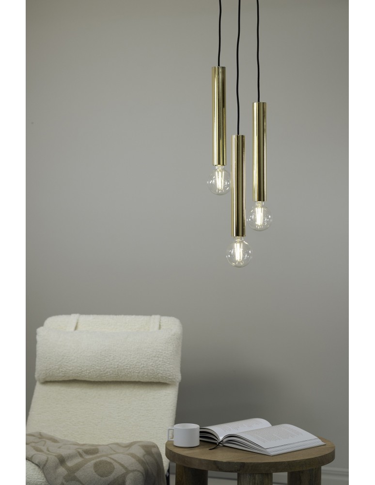 Pendant lamps bulbs - Markslojd SENCILLO Pendant E27 3x40W gold/brass 108436 - product kolory-swiatla.pl 2