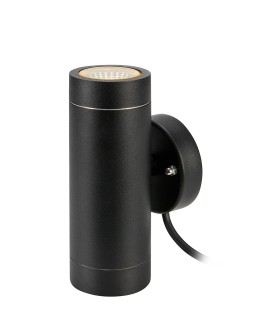 Markslojd GARDEN 24 CYLINDER WALL Outdoor wall lamp 2x3W 3000K IP44 black 108169.
