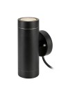 Markslojd GARDEN 24 CYLINDER WALL Outdoor wall lamp 2x3W 3000K IP44 black 108169.