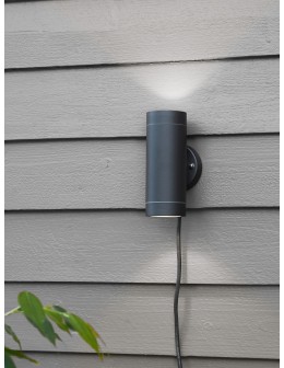 Markslojd GARDEN 24 CYLINDER WALL Outdoor wall lamp 2x3W 3000K IP44 black 108169. - product 2