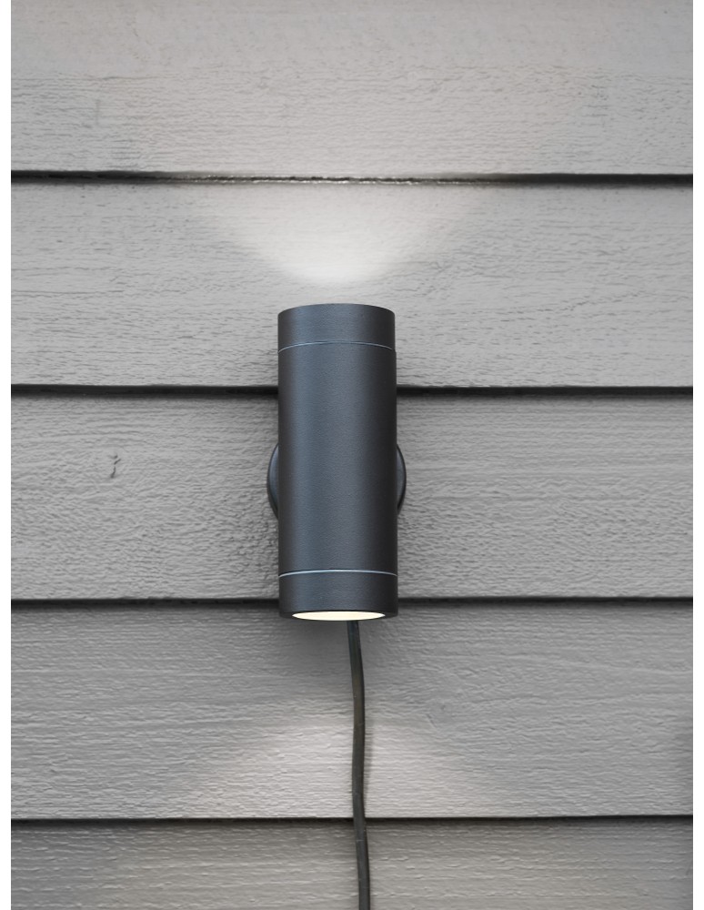 Markslojd GARDEN24 lamps - Markslojd GARDEN 24 CYLINDER WALL Outdoor wall lamp 2x3W 3000K IP44 black 108169. - product kolory-swiatla.pl 3