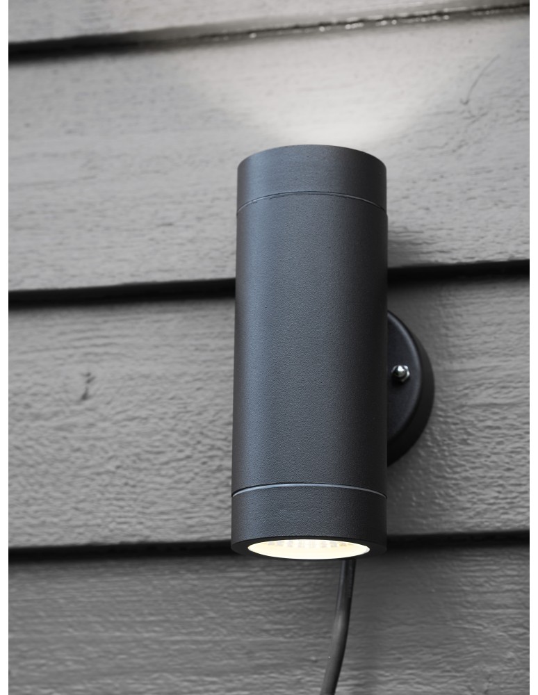 Markslojd GARDEN24 lamps - Markslojd GARDEN 24 CYLINDER WALL Outdoor wall lamp 2x3W 3000K IP44 black 108169. - product kolory-swiatla.pl 4