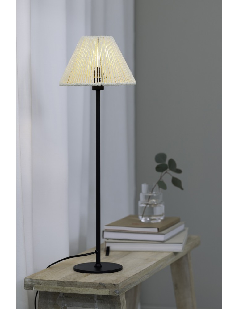 Classic table lamps - Markslojd CORDA 1L Table lamp 1x40W IP20 black/beige 108445 - product kolory-swiatla.pl 2