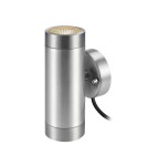 Markslojd GARDEN24 lamps - Markslojd GARDEN 24 CYLINDER WALL Outdoor wall lamp 2x3W 3000K IP44 aluminum/aluminum 108170 - product 1