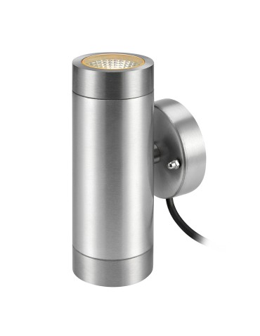 Markslojd GARDEN 24 CYLINDER WALL Outdoor wall lamp 2x3W 3000K IP44 aluminum/aluminum 108170