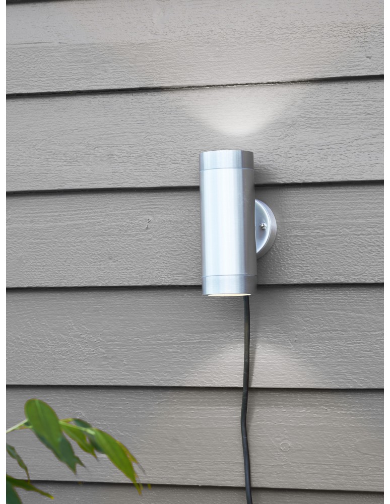 Markslojd GARDEN24 lamps - Markslojd GARDEN 24 CYLINDER WALL Outdoor wall lamp 2x3W 3000K IP44 aluminum/aluminum 108170 - product kolory-swiatla.pl 2