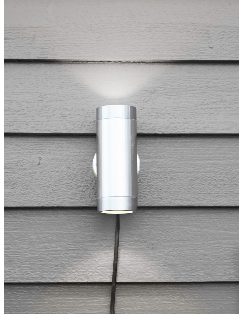 Markslojd GARDEN24 lamps - Markslojd GARDEN 24 CYLINDER WALL Outdoor wall lamp 2x3W 3000K IP44 aluminum/aluminum 108170 - product kolory-swiatla.pl 3