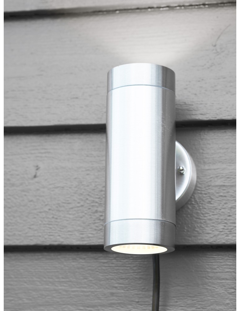Markslojd GARDEN24 lamps - Markslojd GARDEN 24 CYLINDER WALL Outdoor wall lamp 2x3W 3000K IP44 aluminum/aluminum 108170 - product kolory-swiatla.pl 4