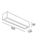 Wall lamps - Cleoni NEKLA 50, Wall lamp 2x60W E27 230V Signal White 1152K2192 - product 2