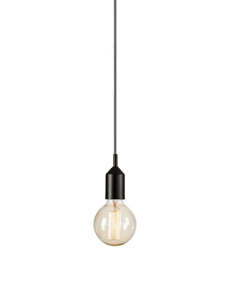 Pendant lamps bulbs - Markslojd BRONX 1L Pendant 1x40W black108451 - product kolory-swiatla.pl 1