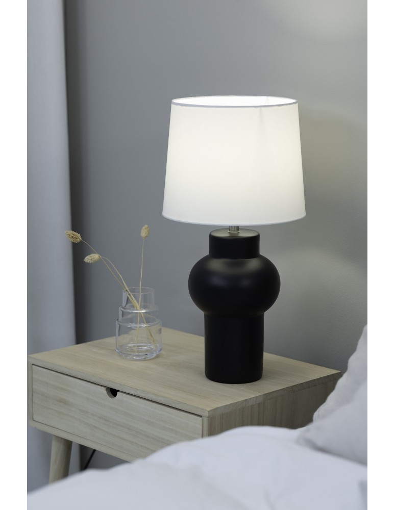 Classic table lamps - Markslojd SHAPE 1L Table lamp 1x40W black/white 108449 - product kolory-swiatla.pl 2