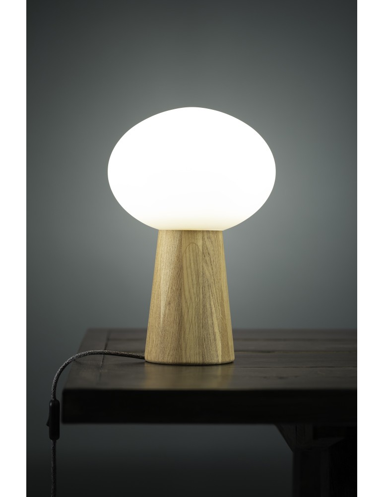 Scandinavian style table lamps - Markslojd PATER 1L Table E27 1x60W brown/white 108409 - product kolory-swiatla.pl 2