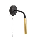 Scandinavian style wall lamps - Markslojd JOLIE 1L Wall lamp G9 1x10W black/gold 108502 - product 1