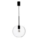 Pendant lamps - Markslojd PATERA 1L Pendant E27 1x25W black/transparent 108506 - product 1