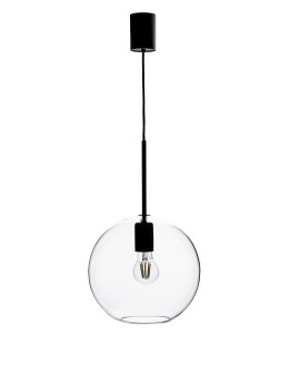 Markslojd PATERA 1L Pendant E27 1x25W black/transparent 108506