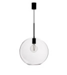 Pendant lamps - Markslojd PATERA 1L Pendant E27 1x25W black/transparent 108507 - product 1