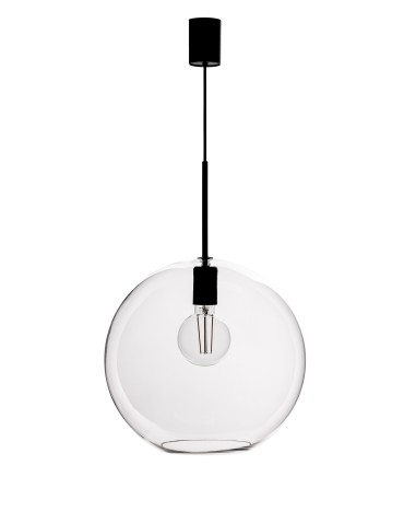 Markslojd PATERA 1L Pendant E27 1x25W black/transparent 108507
