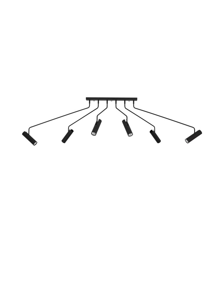 Spotlight ceiling lamps - Markslojd RAMUS 6L GU10 ceiling light 6x35W black 108508 - product kolory-swiatla.pl 1