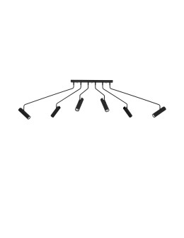 Markslojd RAMUS 6L Sufitowa GU10 6x35W czarny 108508