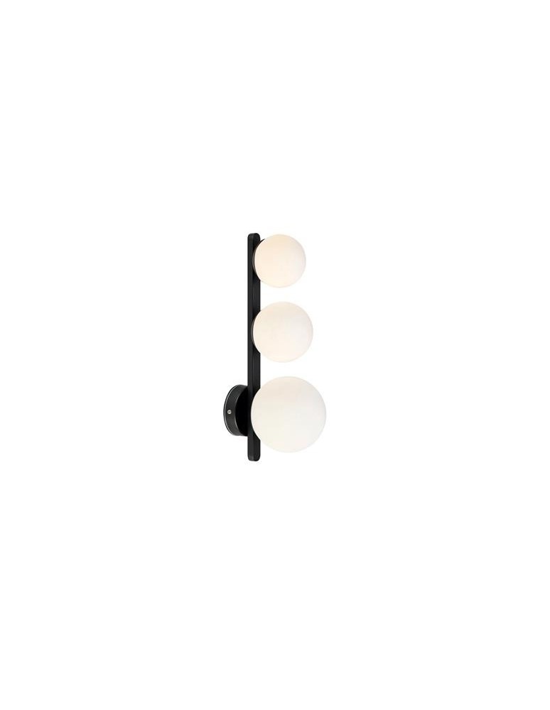 Bathroom wall lamps - Markslojd PURO WALL 3L Wall lamp G9 3x20W IP44 black/white 108349 - product kolory-swiatla.pl 1
