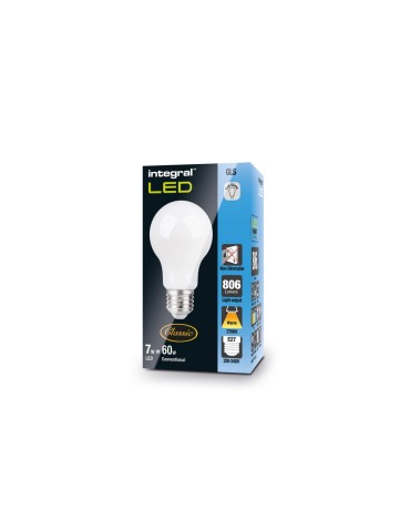 Integral Classic Filament GLS LED bulb E27 806lm 7W 2700K Milky ILGLSE27NC094. - product 2