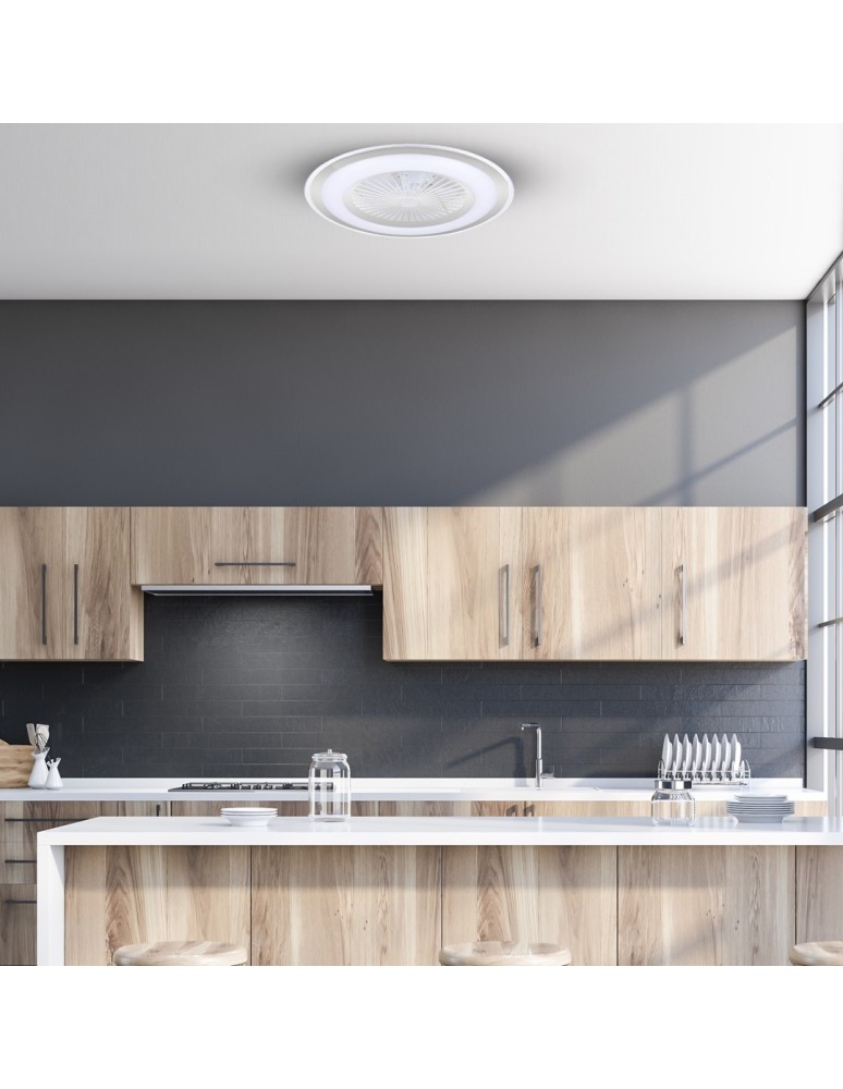 Fans with lighting - Milagro LED Plafondier ZONDA SILVER 48W with fan ML8503 - product kolory-swiatla.pl 3
