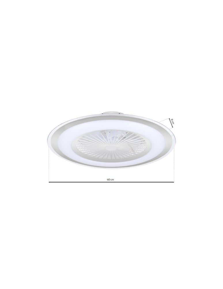 Fans with lighting - Milagro LED Plafondier ZONDA SILVER 48W with fan ML8503 - product kolory-swiatla.pl 7