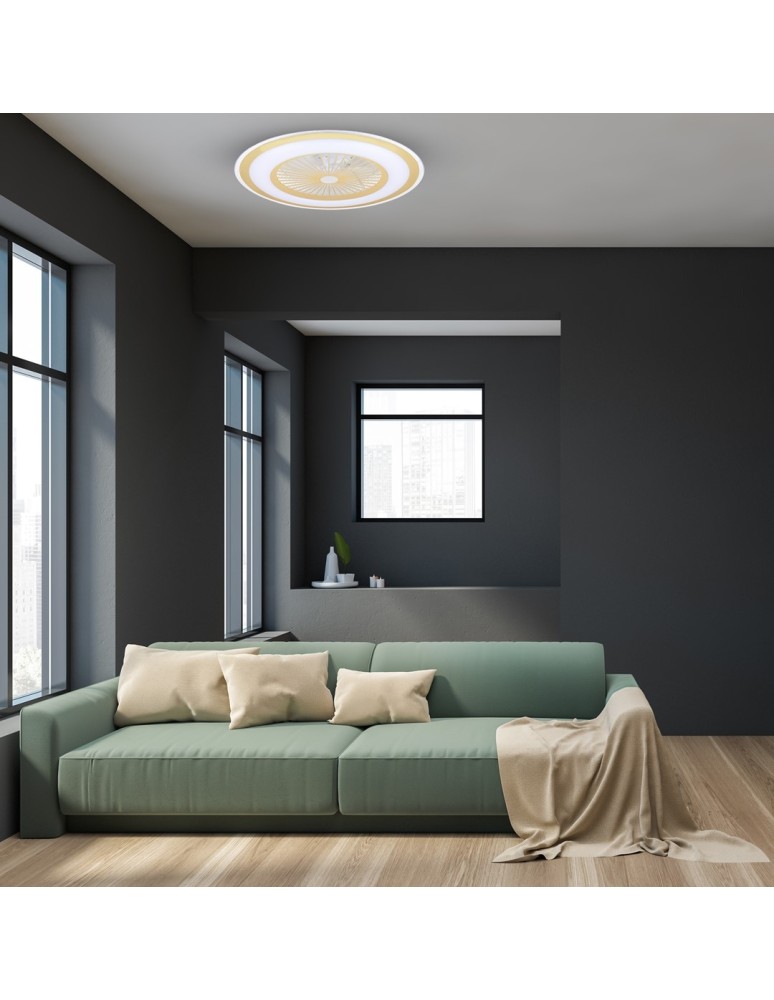 Fans with lighting - Milagro LED Plafondier ZONDA GOLD 48W with fan ML8505 - product kolory-swiatla.pl 3