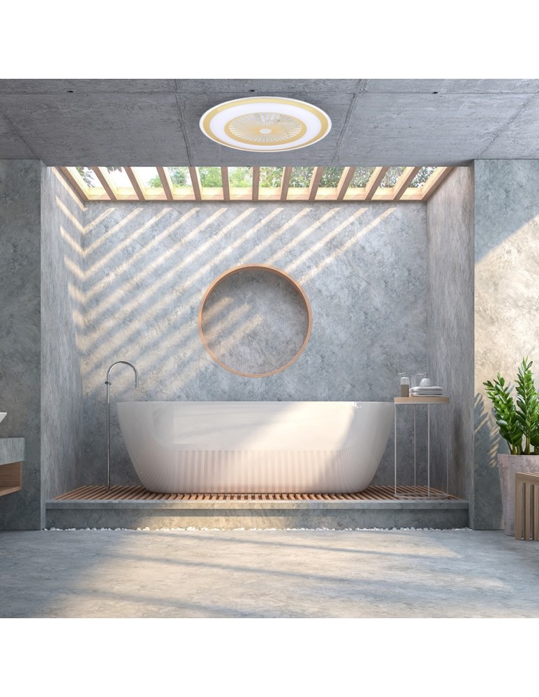 Fans with lighting - Milagro LED Plafondier ZONDA GOLD 48W with fan ML8505 - product kolory-swiatla.pl 4