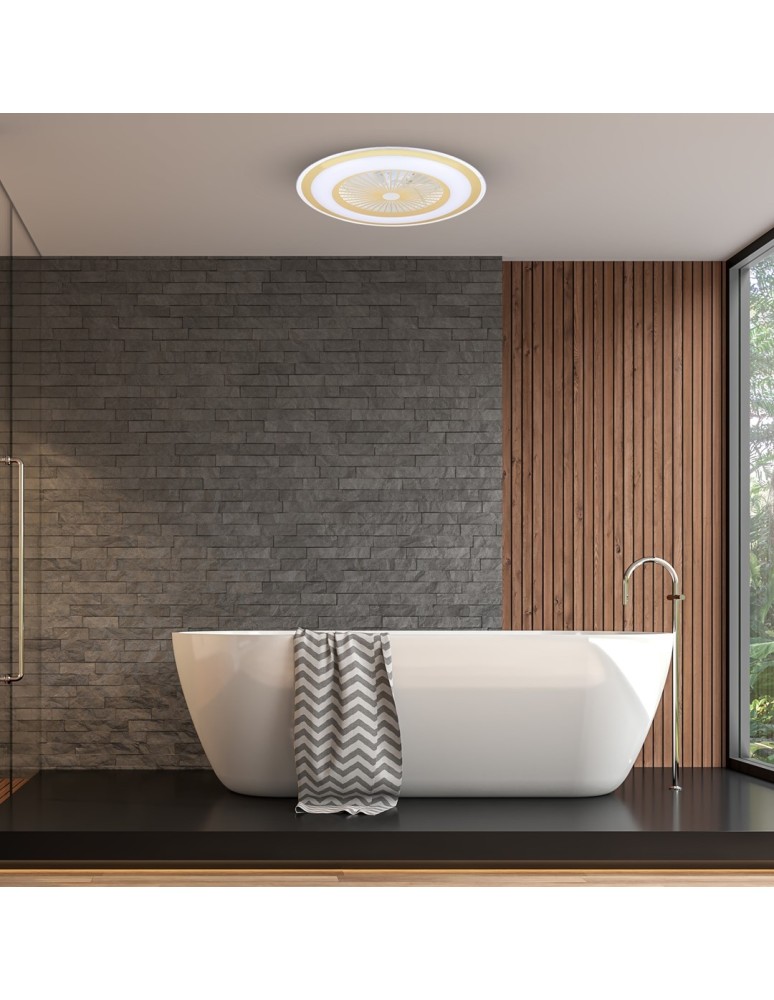 Fans with lighting - Milagro LED Plafondier ZONDA GOLD 48W with fan ML8505 - product kolory-swiatla.pl 6