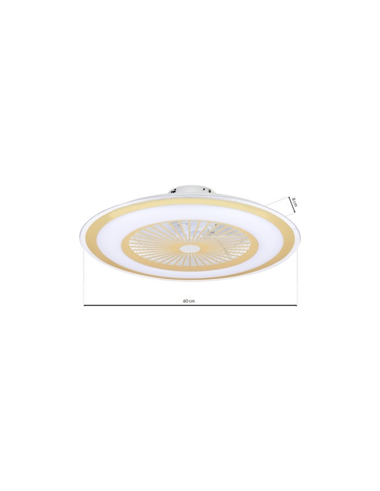 Fans with lighting - Milagro LED Plafondier ZONDA GOLD 48W with fan ML8505 - product kolory-swiatla.pl 7