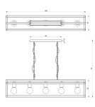 Pendant lamps - Milagro ARNOLD 5xE27 pendant lamp MLP8564 - product 6