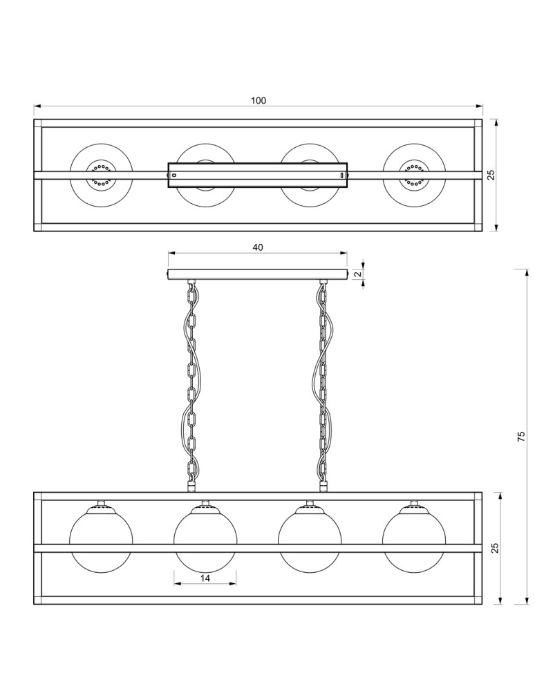 Pendant lamps - Milagro DIEGO 5xE14 pendant lamp MLP8570 - product kolory-swiatla.pl 6