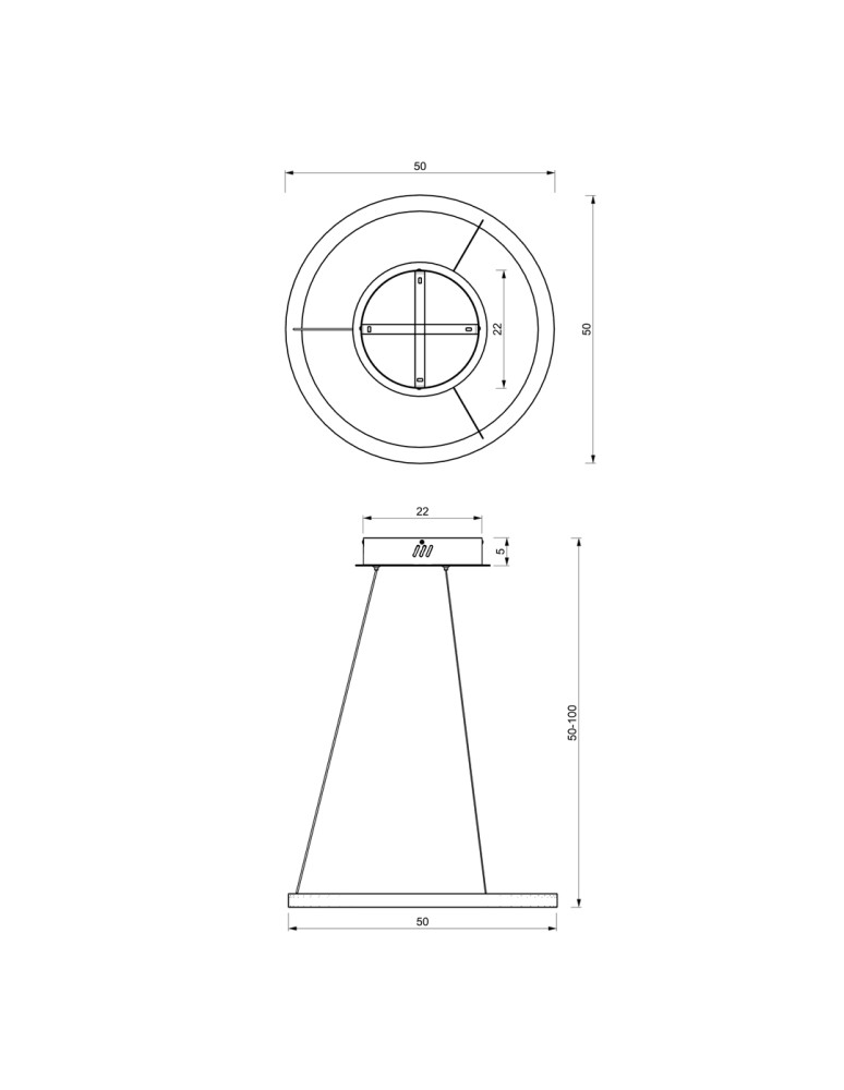 Pendant lamps circles - Milagro GALAXIA BLACK 26W LED pendant lamp ML8420 - product kolory-swiatla.pl 6