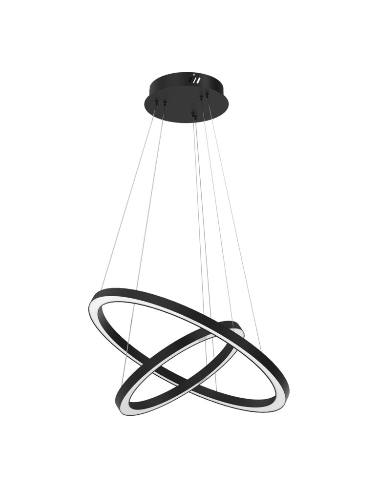 Pendant lamps circles - Milagro GALAXIA BLACK 46W LED pendant lamp ML8422 - product kolory-swiatla.pl 1