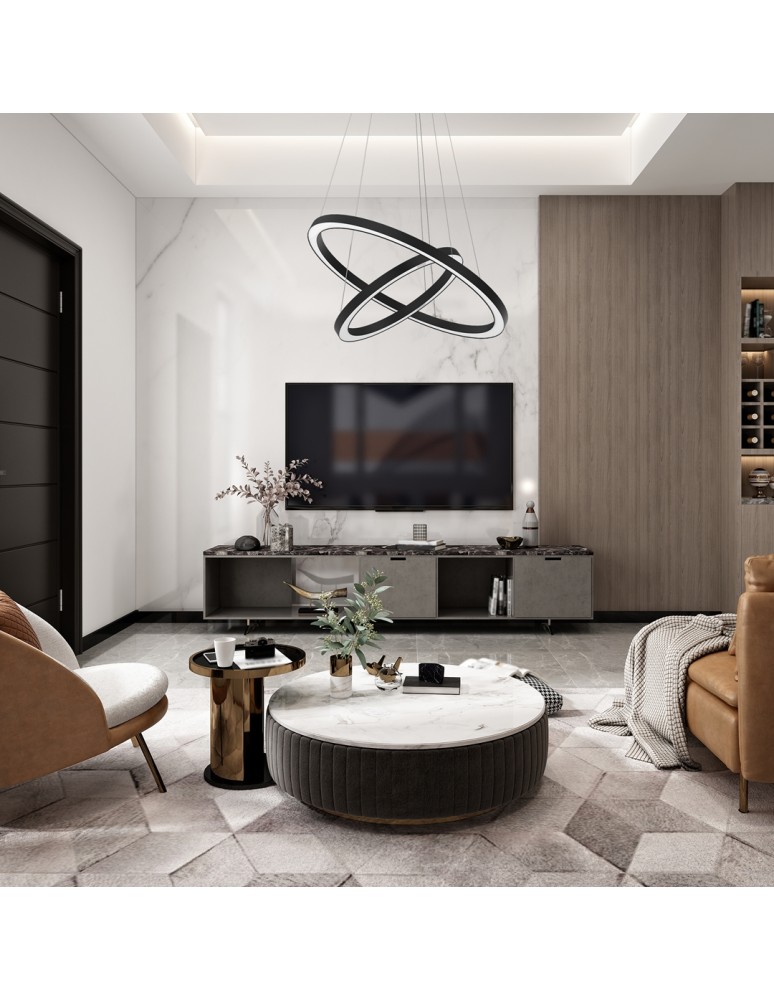 Pendant lamps circles - Milagro GALAXIA BLACK 46W LED pendant lamp ML8422 - product kolory-swiatla.pl 4