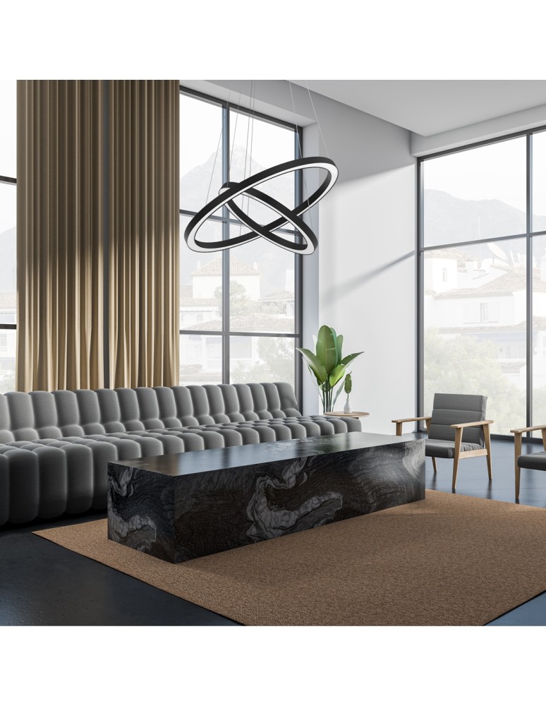 Pendant lamps circles - Milagro GALAXIA BLACK 46W LED pendant lamp ML8422 - product kolory-swiatla.pl 5