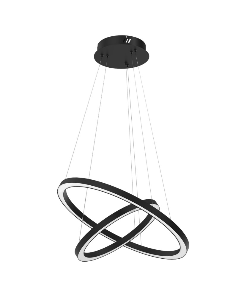 Pendant lamps circles - Milagro GALAXIA BLACK 46W LED pendant lamp ML8422 - product kolory-swiatla.pl 8