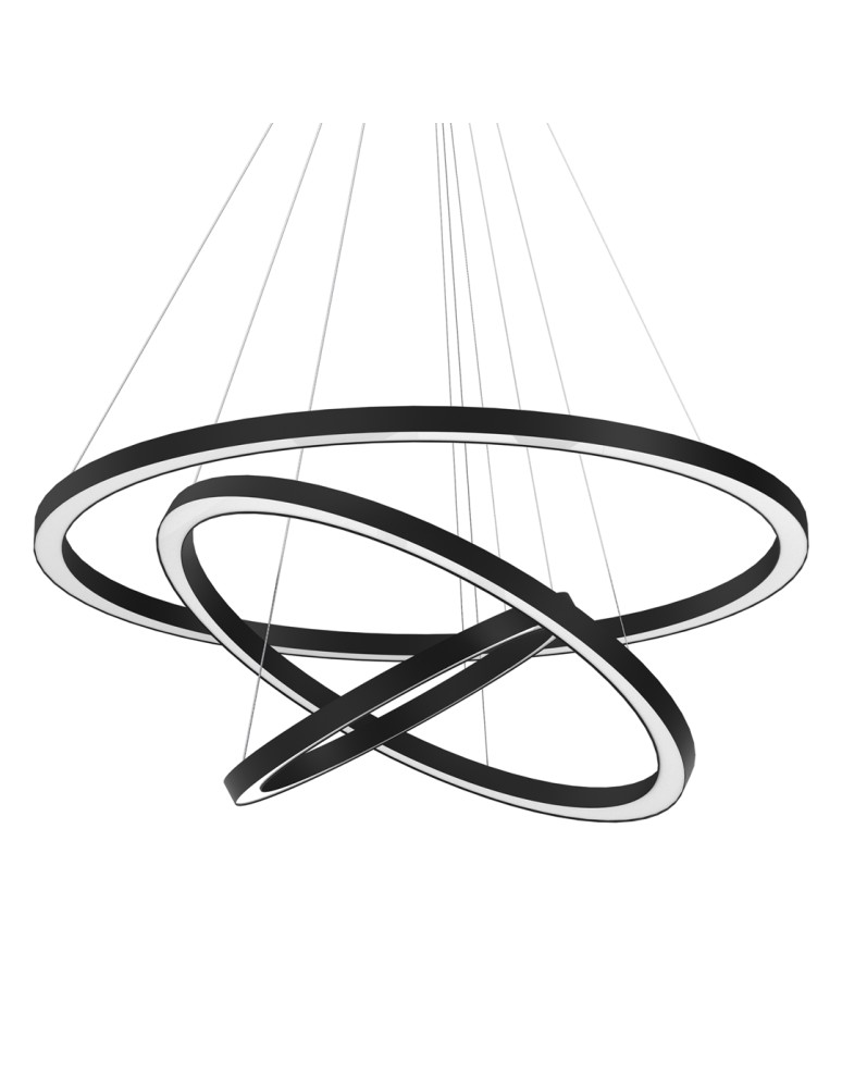 Pendant lamps circles - Milagro GALAXIA BLACK 85W LED pendant lamp ML8424 - product kolory-swiatla.pl 3