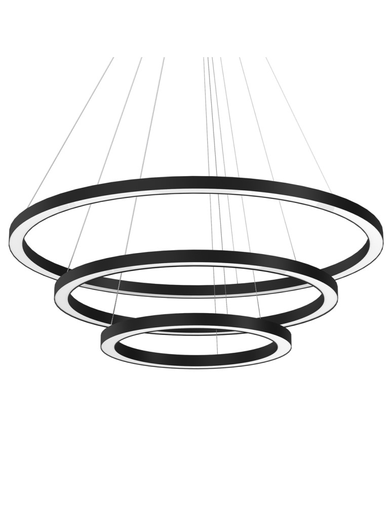 Pendant lamps circles - Milagro GALAXIA BLACK 85W LED pendant lamp ML8424 - product kolory-swiatla.pl 4