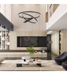 Pendant lamps circles - Milagro GALAXIA BLACK 85W LED pendant lamp ML8424 - product 6